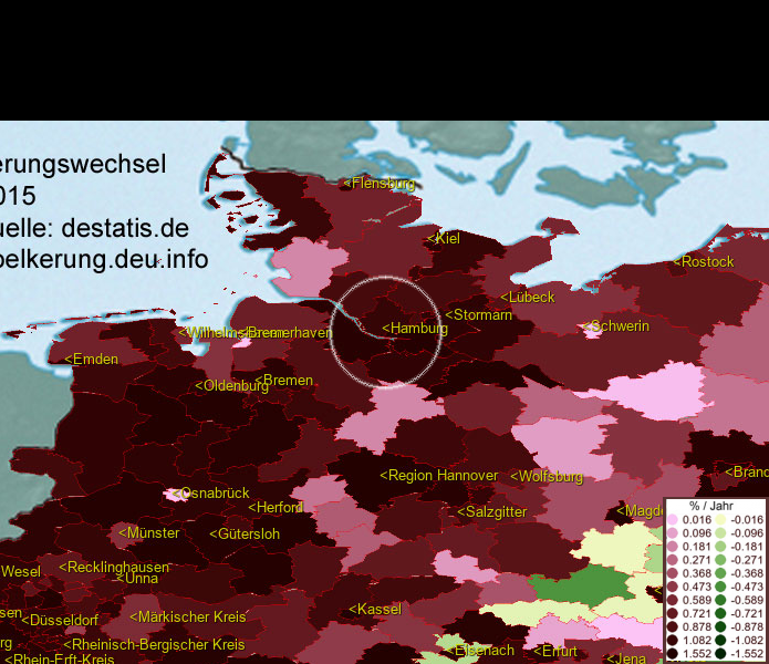 Hamburg Bevölkerung, Einwohner, Fläche